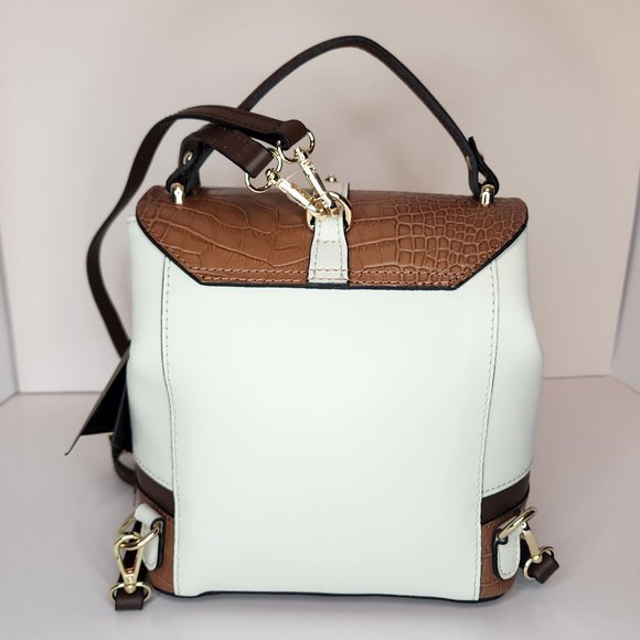 House of Harlow 1960 Purse Backpack Italian Leather Crystal Stud - Brown -NWT - Picture 3 of 12